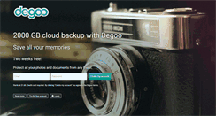 Desktop Screenshot of degoo.com